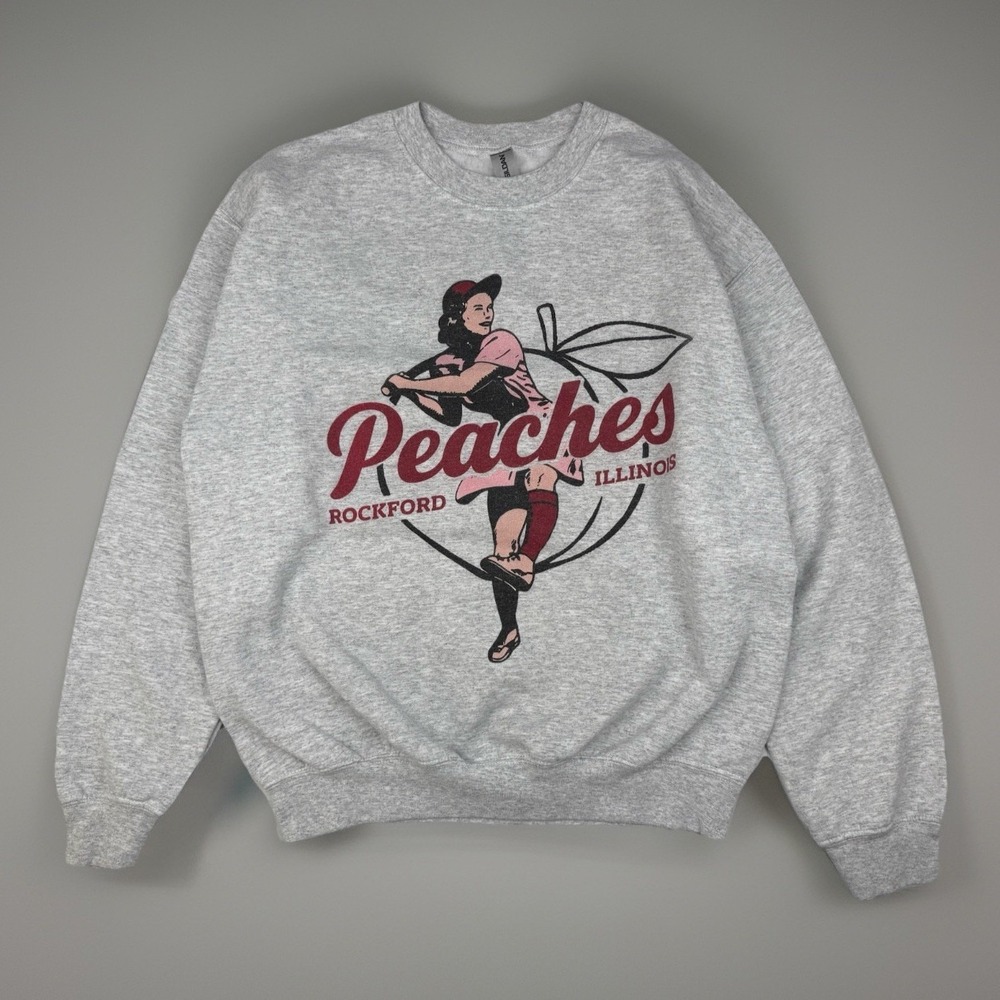Rockford Peaches Sweatshirt A League Of Their Own Baseball Retro
